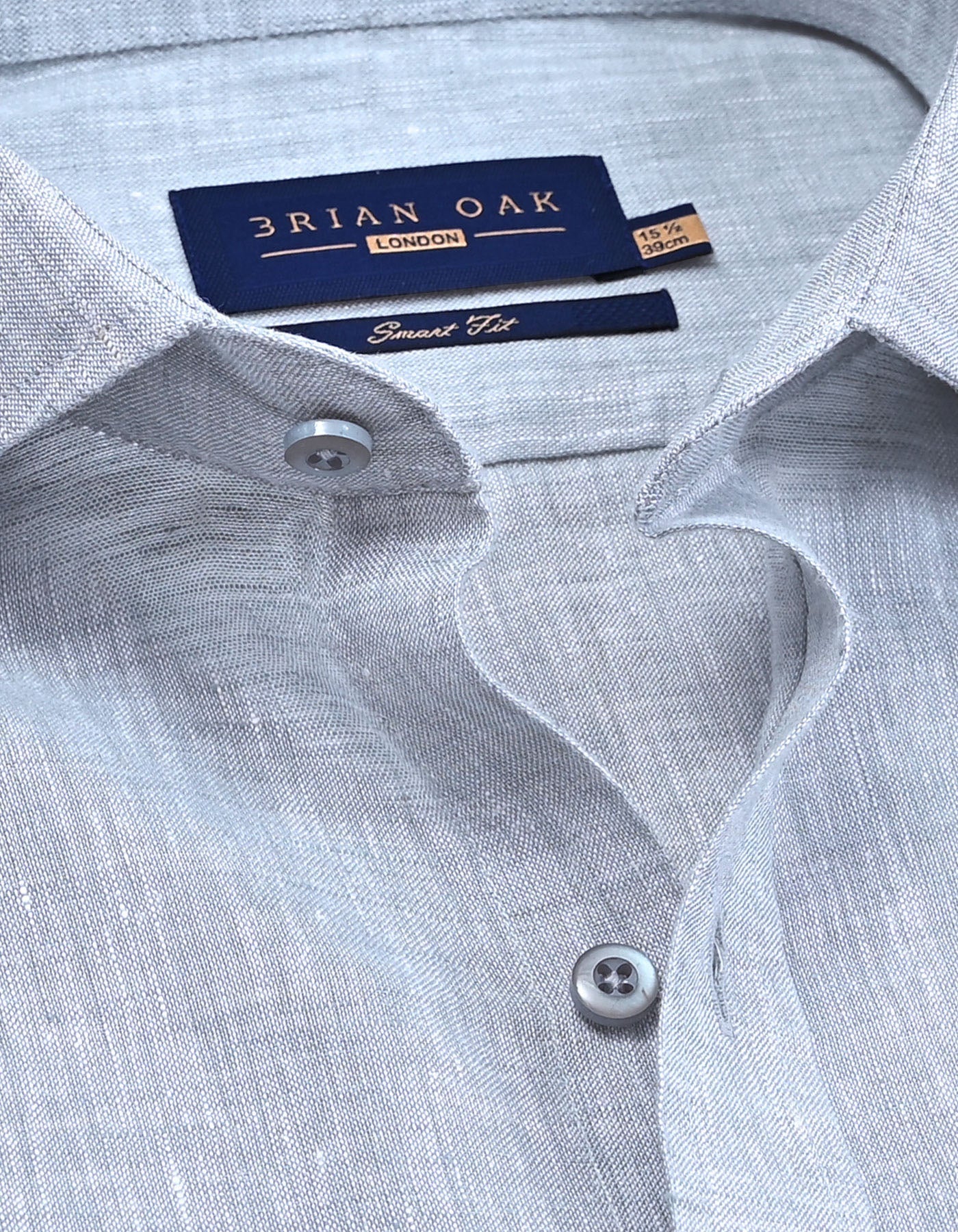 Pure Linen Shirt - Light Grey