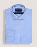Sky Blue Vertical Striped Formal Shirt