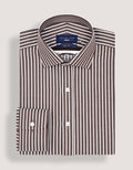 Smart Fit Brown Striped Shirt