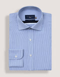 Easy Care Formal Check Shirt – Light Blue