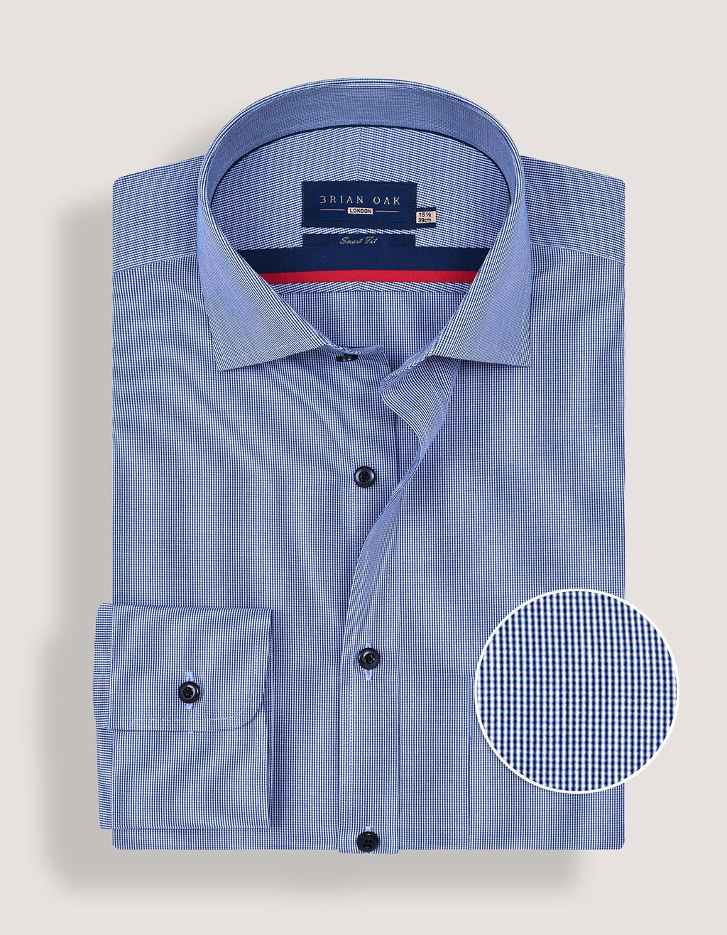 Royal Blue Check Pattern Shirt