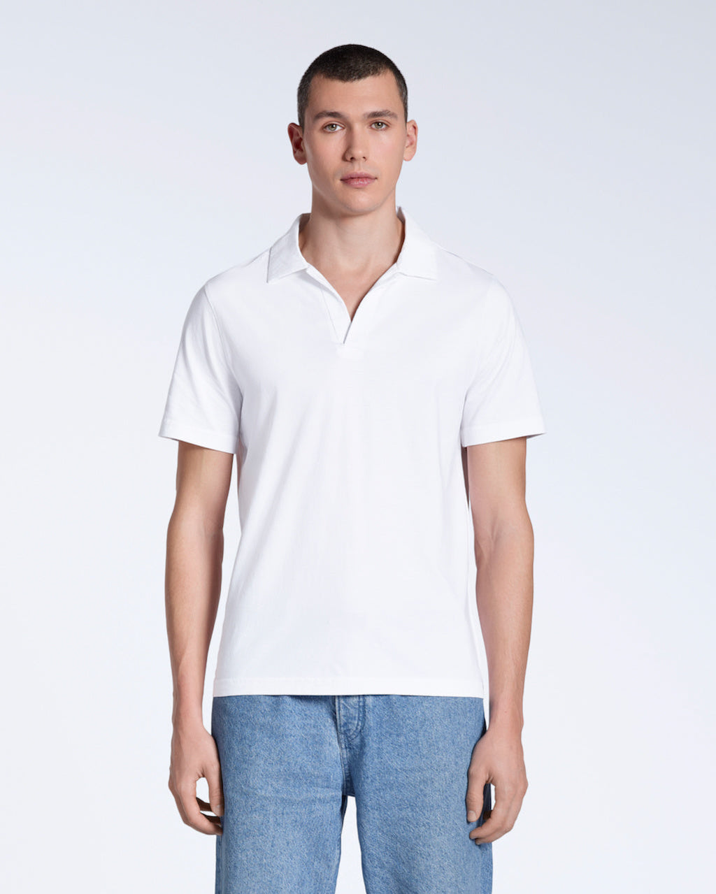 Open Neck Organic Polo